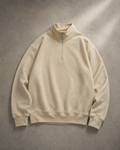 BUZO OVERSIZE HALF ZIP BEIGE