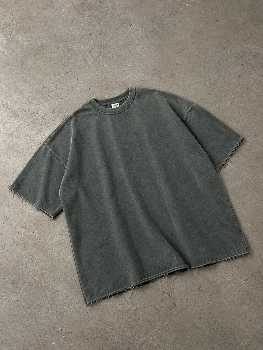 CAMISETA OVERSIZE DESHILACHE GRIS